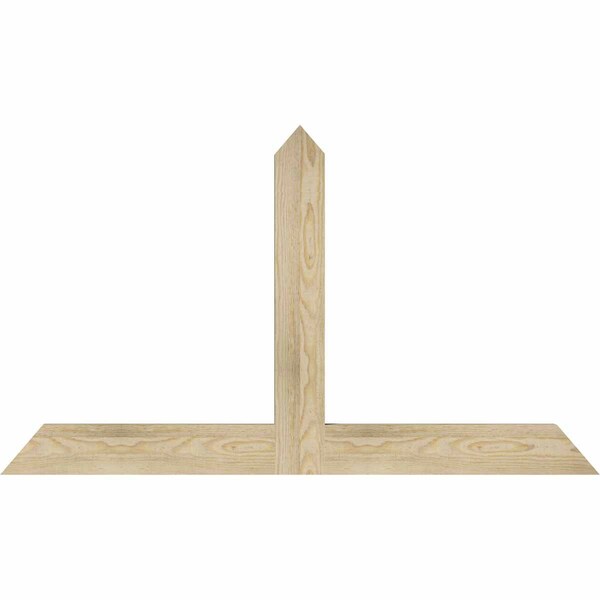 Ekena Millwork Portland Rough Sawn Timber Gable Bracket, Douglas Fir, 48"W x 28"H x 2"D x 4"F, 14/12 Pitch GBW048X28X0204POR00RDF - main